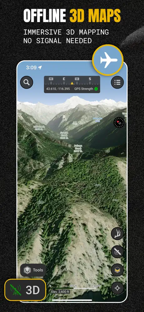 Scout to Hunt offline map view